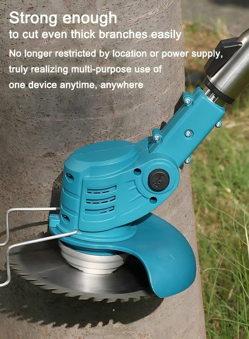 عربست جزازة عشب لاسلكية 48 فولت، قابلة للطي والسحب مع شاحن سريع، تعمل ببطارية 4.0 أمبير، مزودة بثلاث شفرات قص، أداة تشذيب عشب كهربائية محمولة لأعمال الحديقة - Image 5